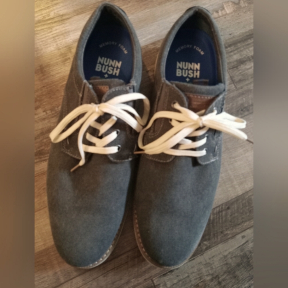 Nunn Bush Otto Canvas Plain Toe Oxford Men's 12W  Dark Blue Denim Color FF198